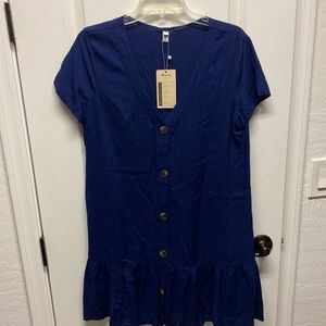 XL navy blue boho style dress
